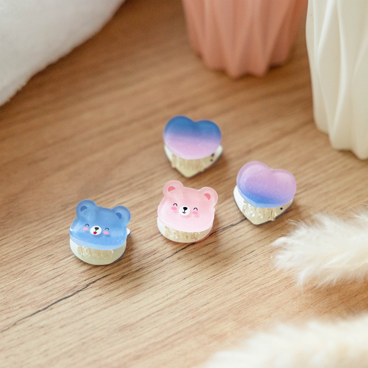 Set de 4 Mini Barrettes à Cheveux Teddy - Clip me up!