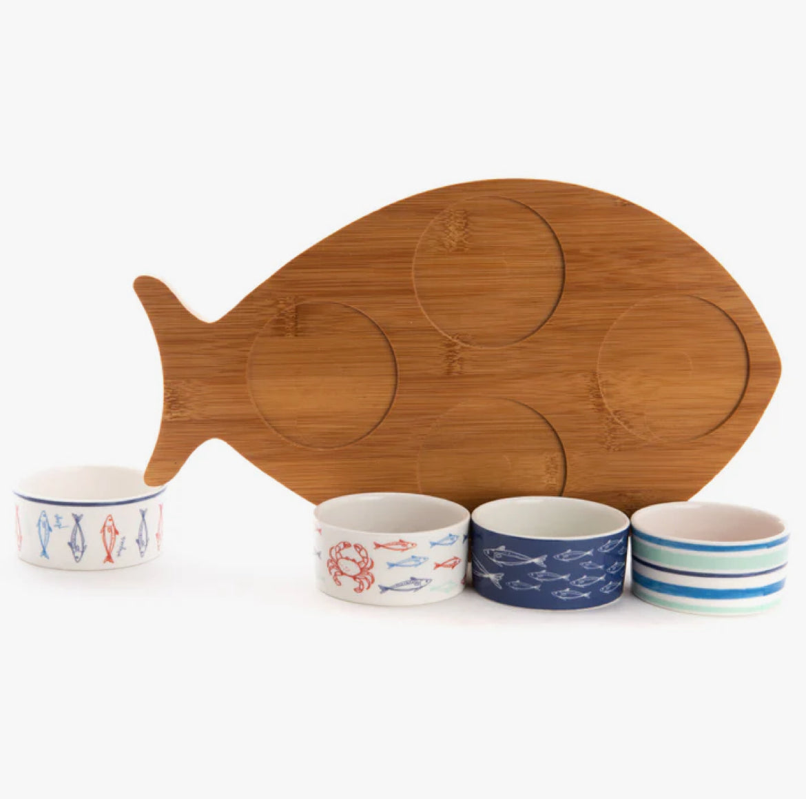 Coffret plat Poisson + 4 bols ARIEL