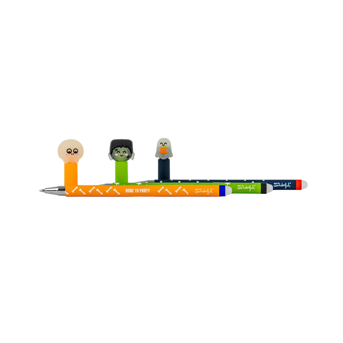 Set de 3 stylos effaçables Bo-Bo Halloween - Glow in the dark