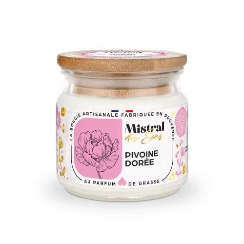 Bougie Pivoine dorée