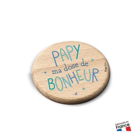 Magnet bois "Papy ma dose de bonheur"