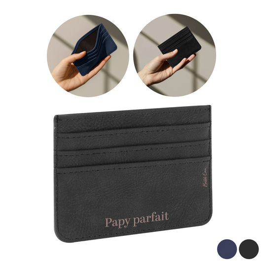 Porte cartes noir "Papy parfait"