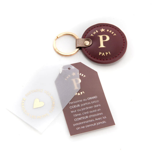 Porte clés Papy "The Best Papi"