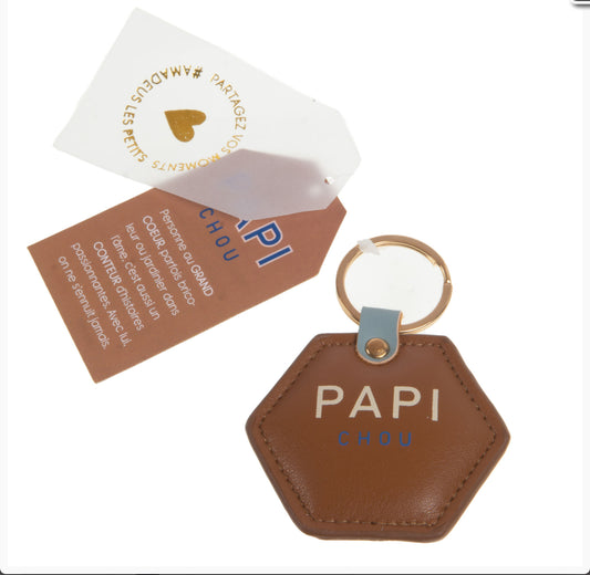Porte clés Papy "Papi chou"
