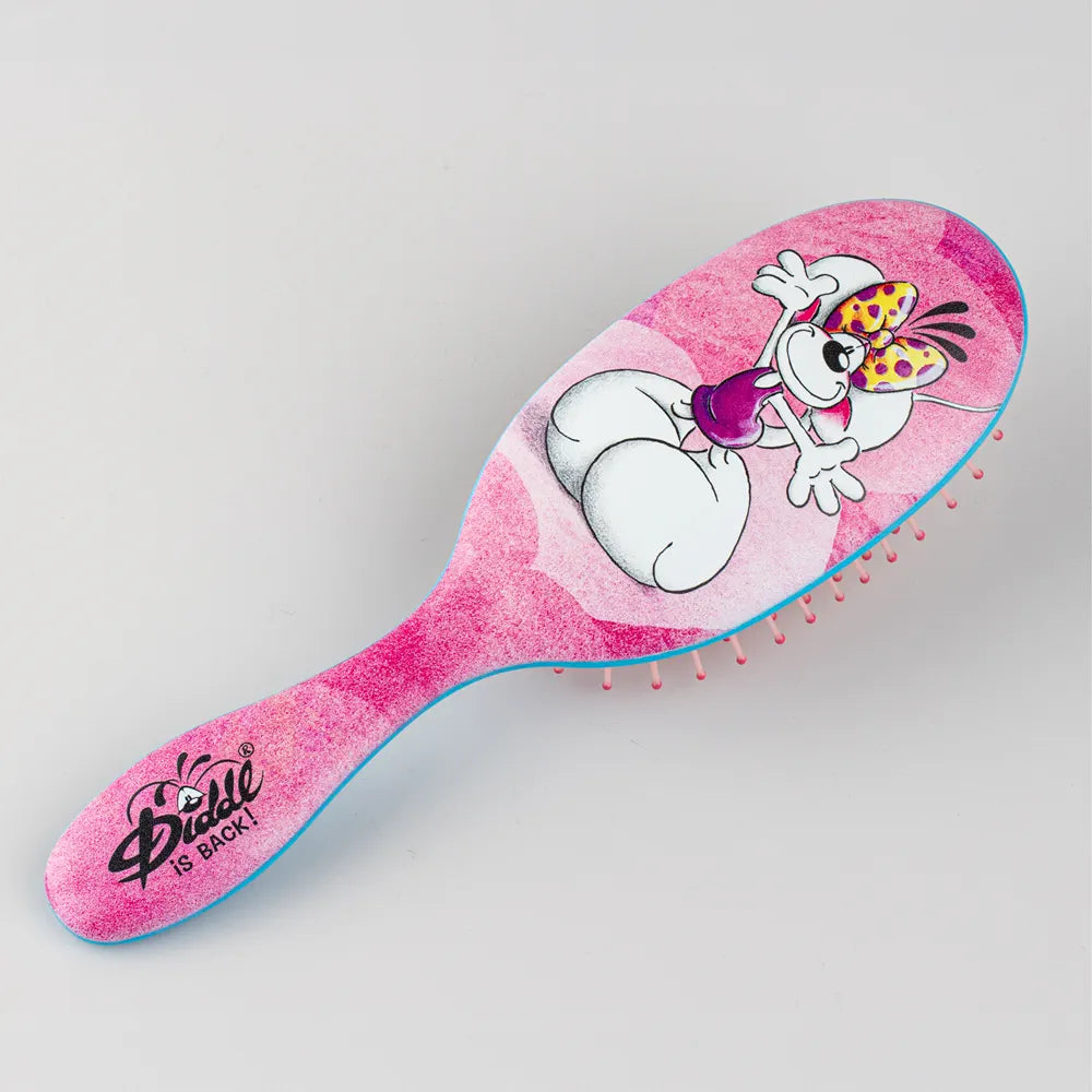 Brosse à cheveux Diddlina en robe rose
