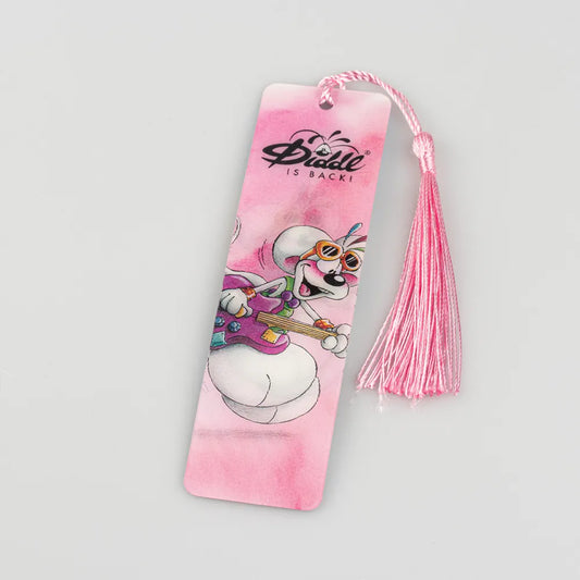 Marque-page 3D lenticulaire Diddl Musicien Rose