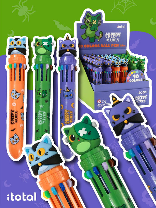 Stylo 10 couleurs Halloween - Divers Modèles