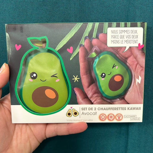 Coffret 2 chaufferettes Kawaii Avocat