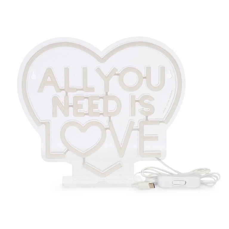 Lampe LED à Effet Néon - All You Need is Love