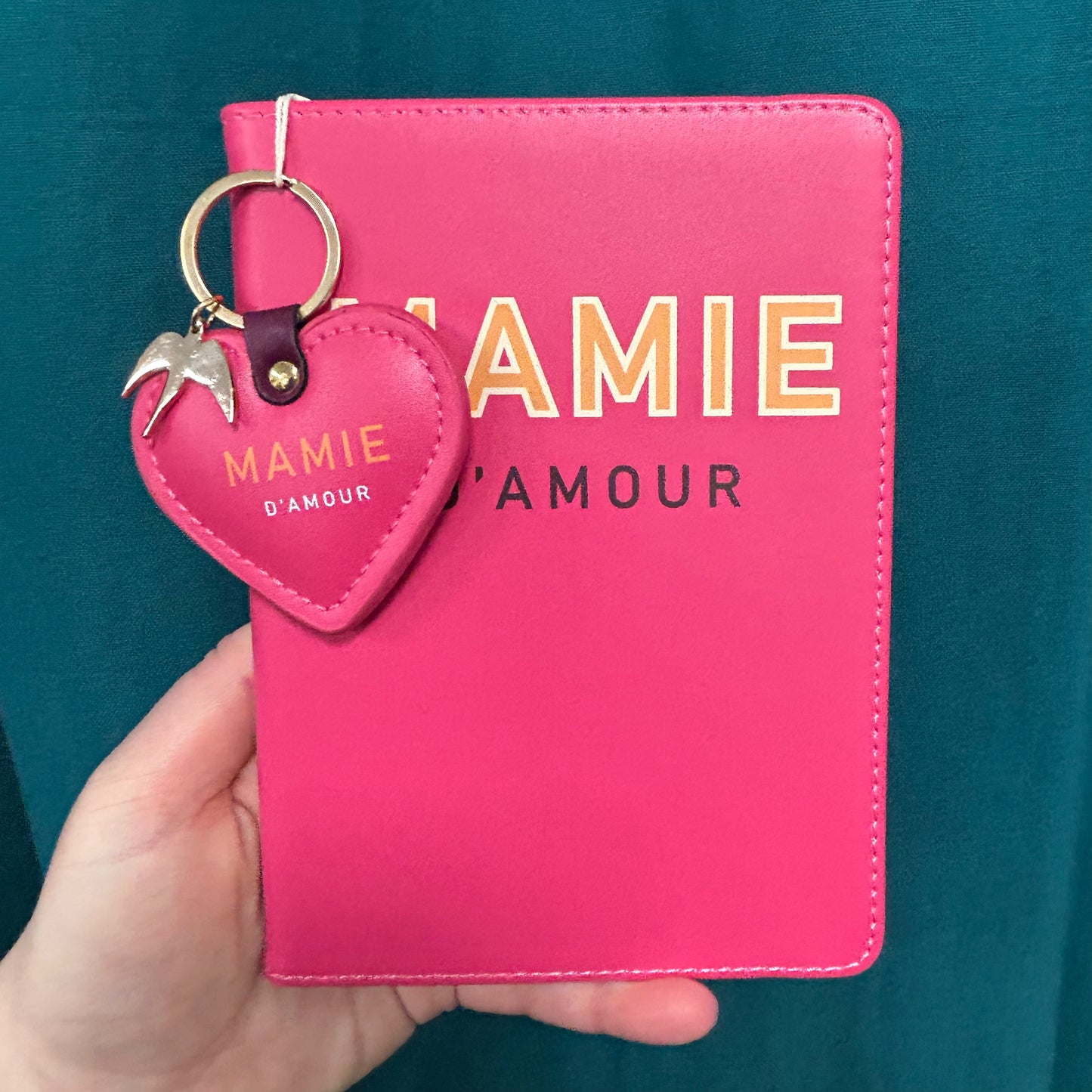 Carnet ligné + Porte clés Mamie d'Amour