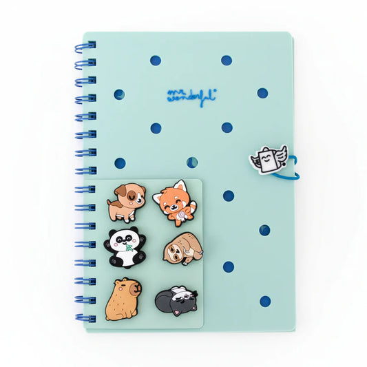 Carnet A5 avec charms – Vert