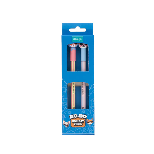 Lot de 2 stylos effaçables Bo-Bo - Chat + Chihuahua Edition Limitée