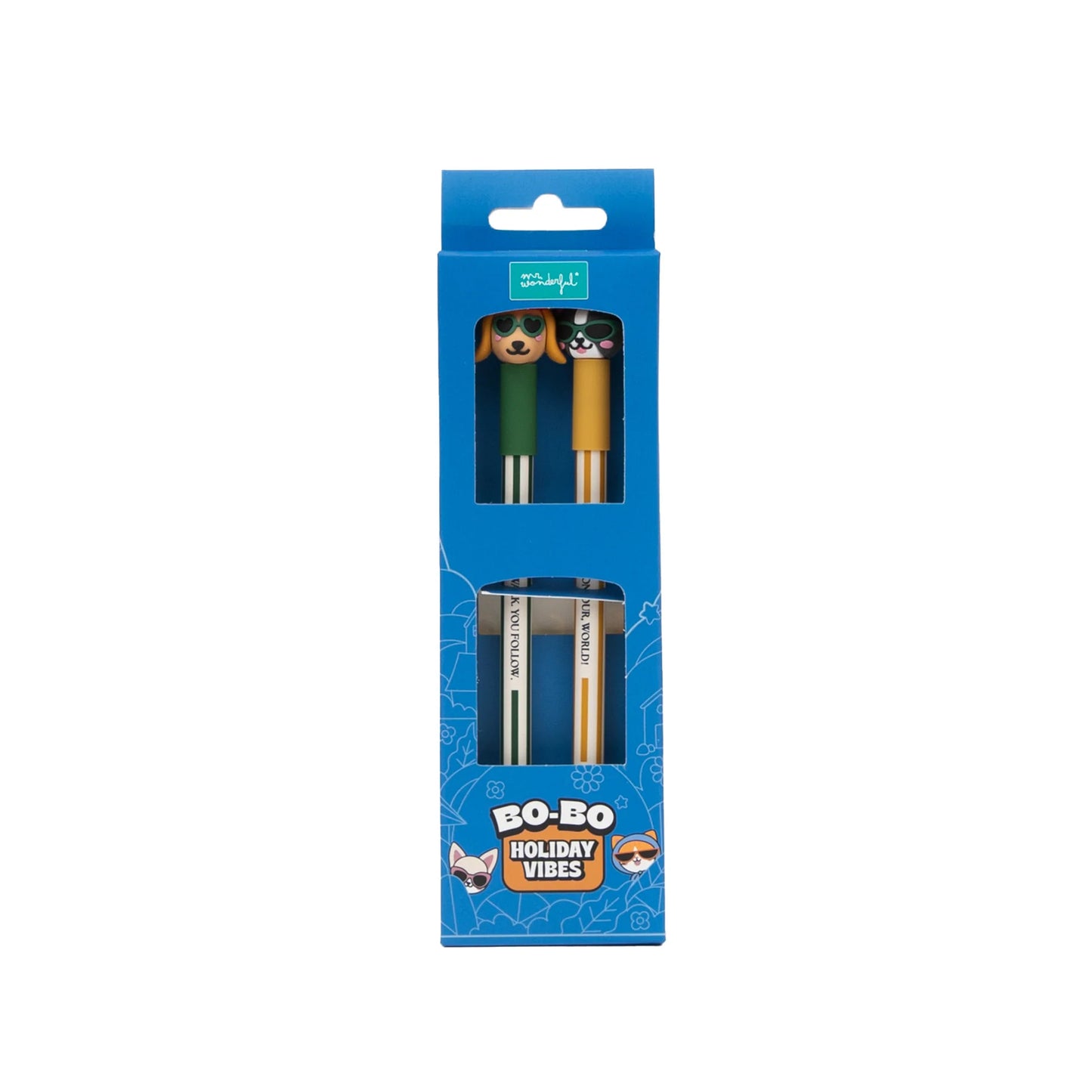 Lot de 2 stylos effaçables Bo-Bo - Teckel + Bouledogue français Edition Limitée