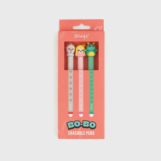 Lot de 3 stylos effaçables Bo-Bo- Histoires mémorables Edition Limitée
