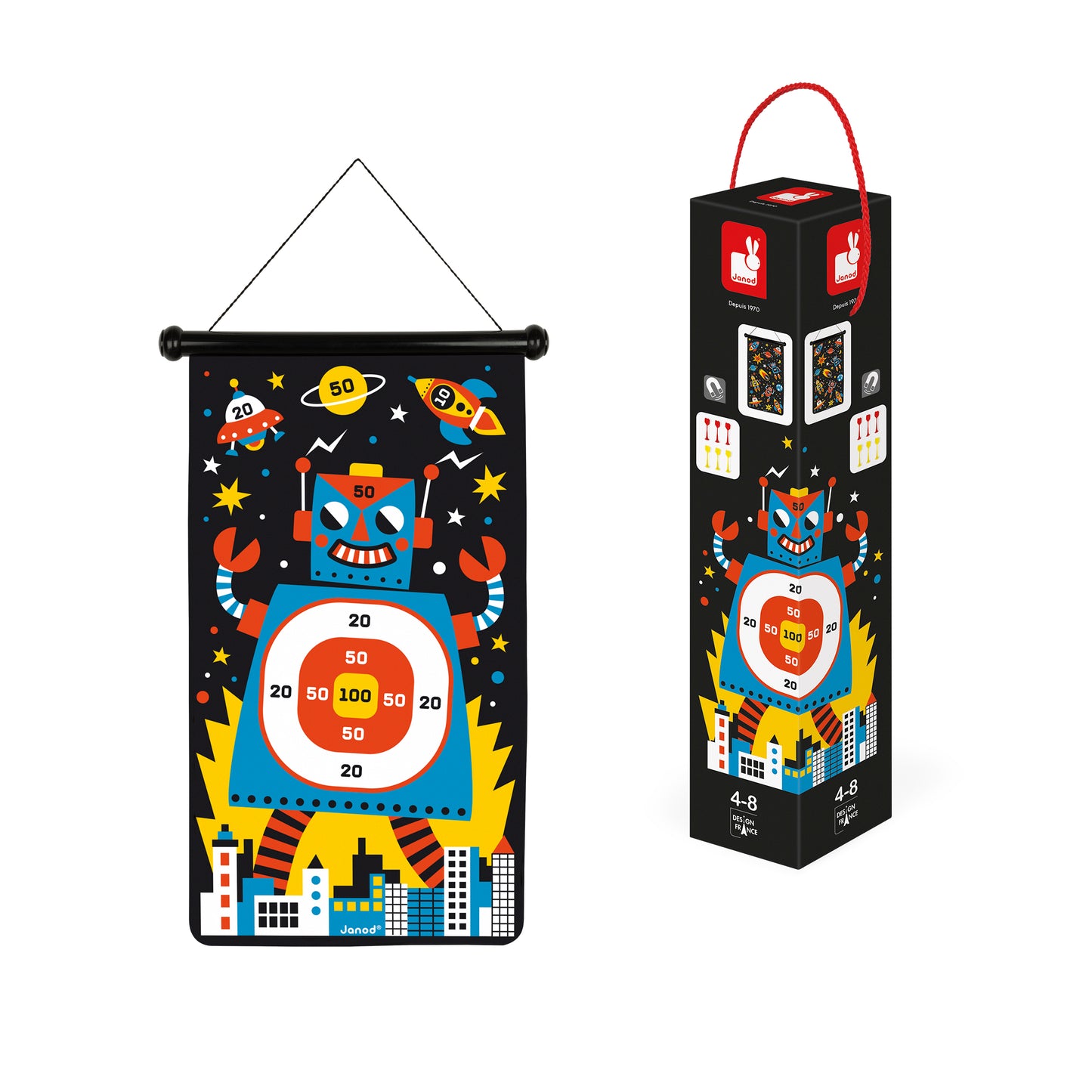 Jeu de fléchettes magnétiques Robots