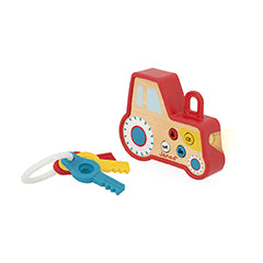 Porte-clés Tracteur Sonore et Lumineux (bois)