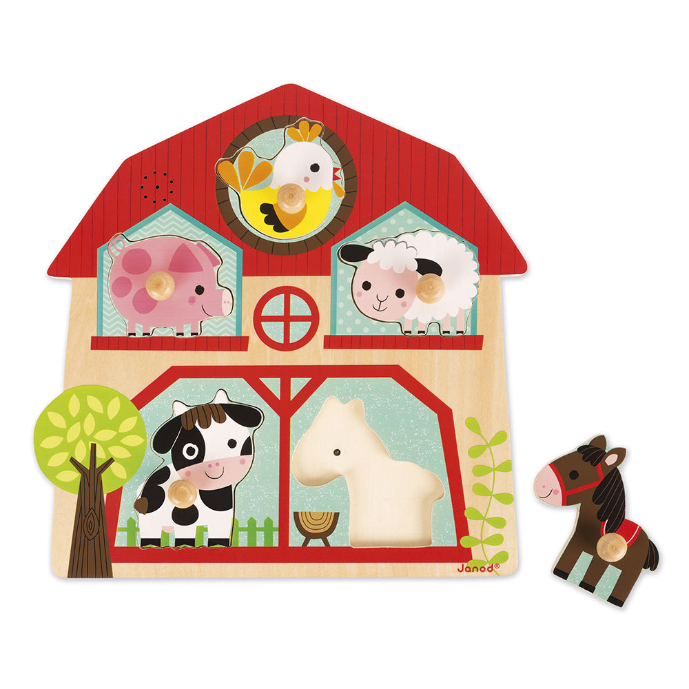 Puzzle musical Les copains de la Ferme 5 pièces