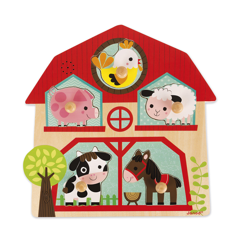 Puzzle musical Les copains de la Ferme 5 pièces