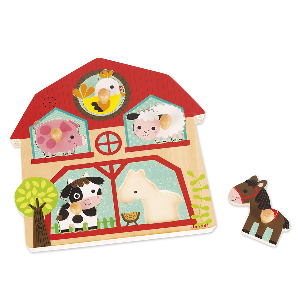Puzzle musical Les copains de la Ferme 5 pièces