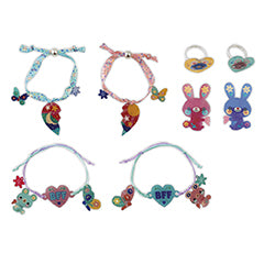 Kit Créatif - 8 Bijoux d'Amitié en Plastique Fou à Créer
