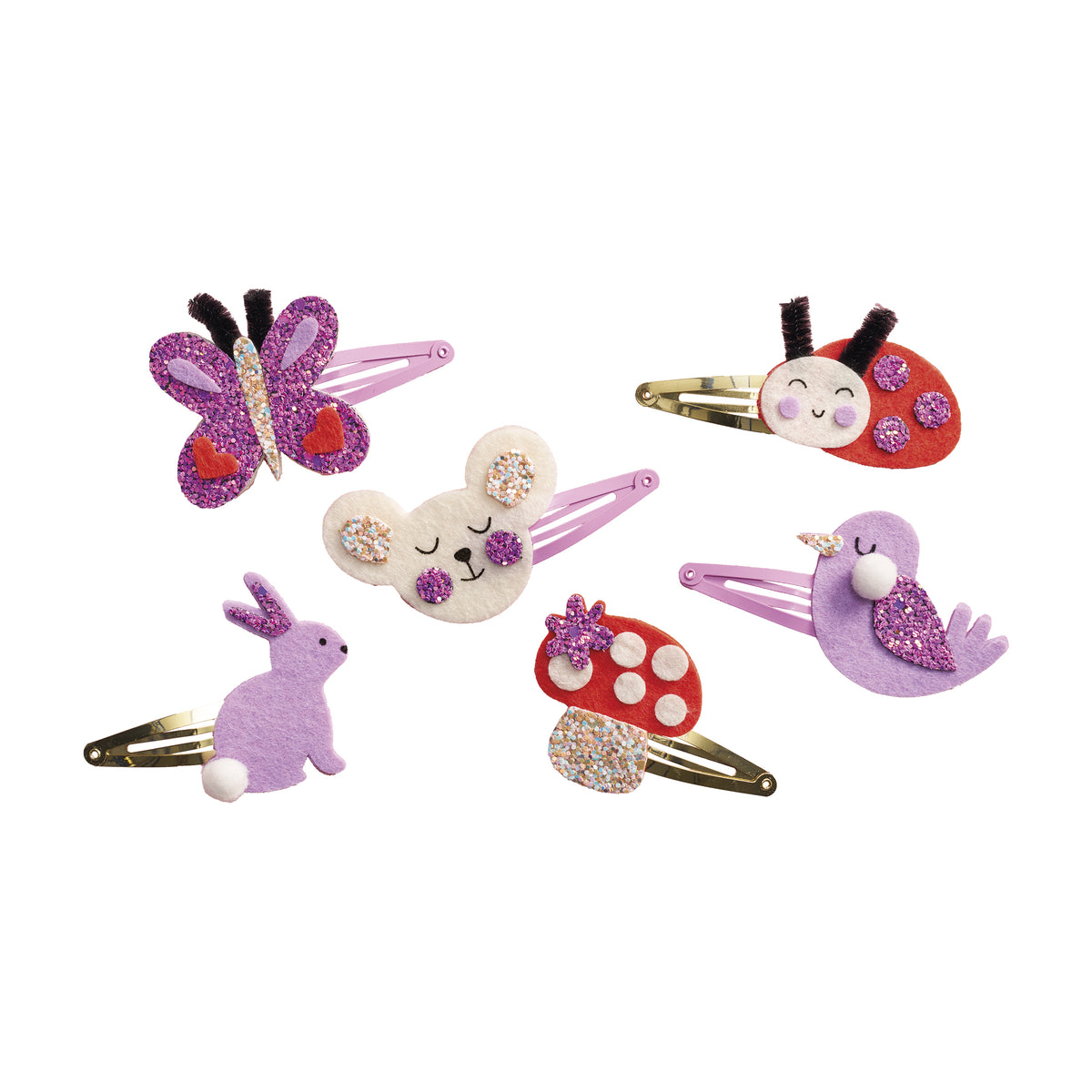 6 Barrettes Flower Garden à Créer