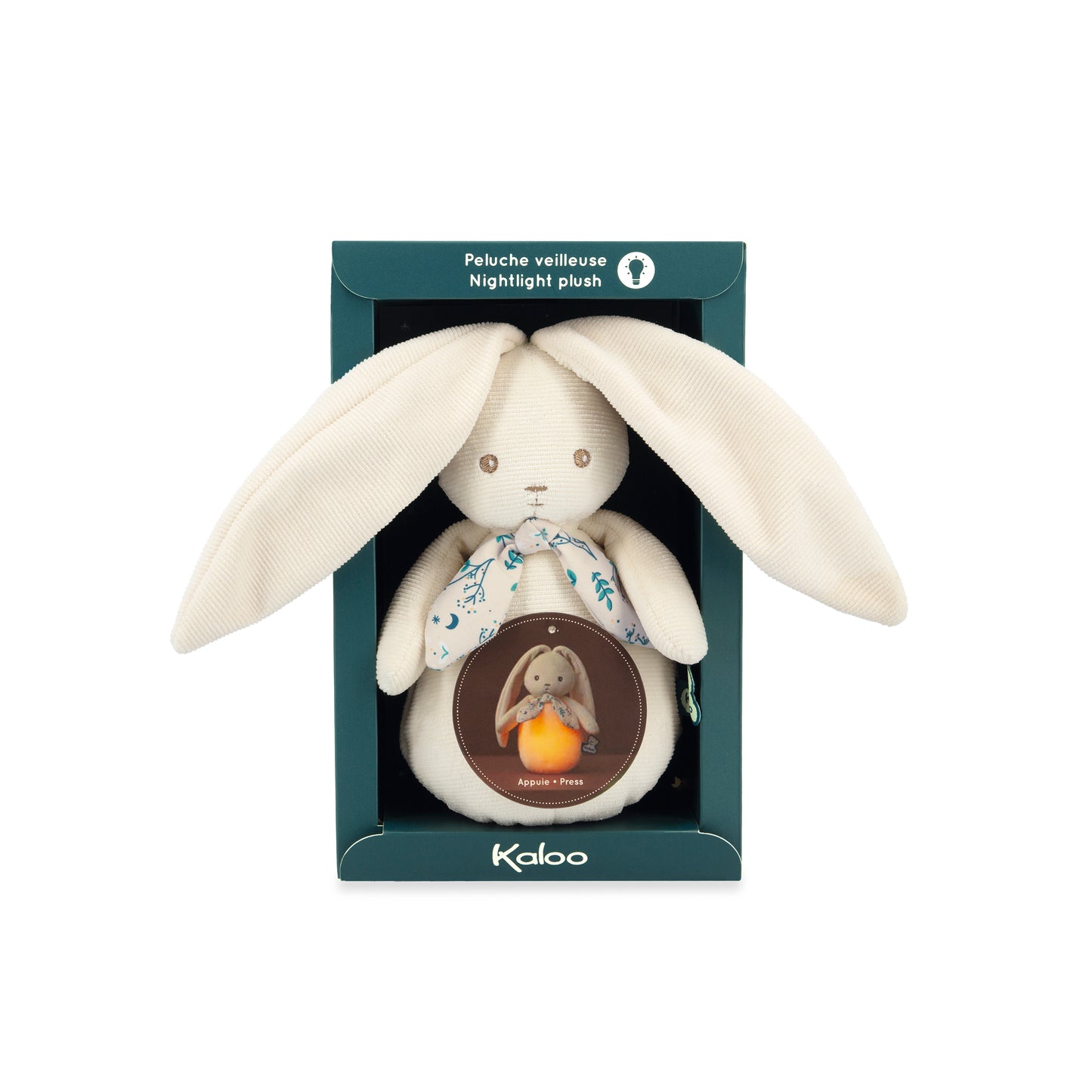 Peluche veilleuse nomade Lapin crème