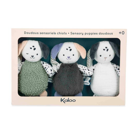 Doudous sensoriels chiots