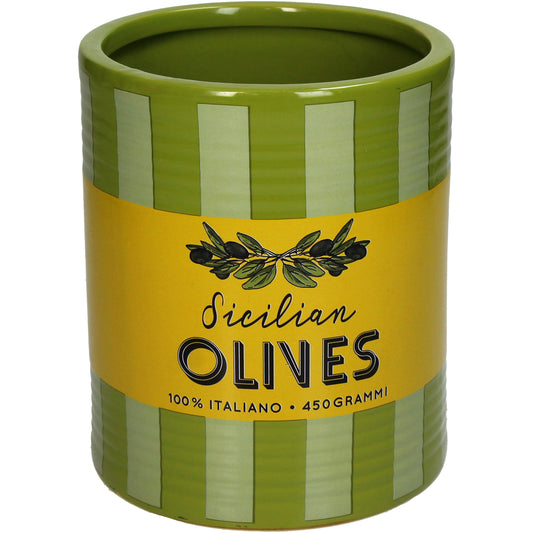 Cache pot Olives rayures