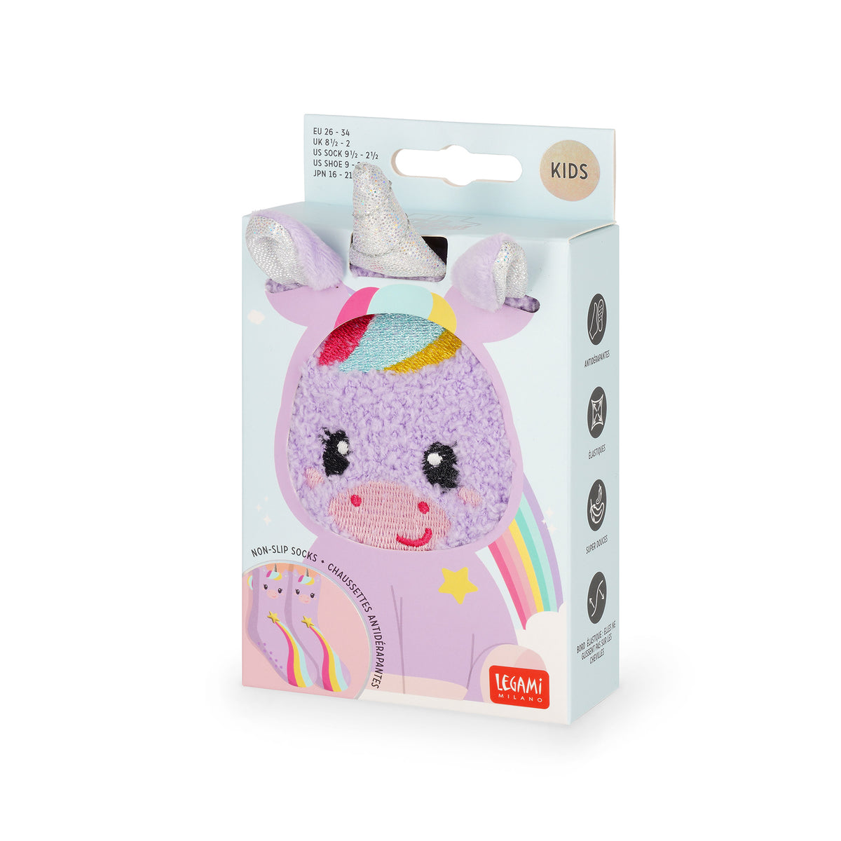 Chaussettes Antidérapantes Licorne lilas ENFANT
