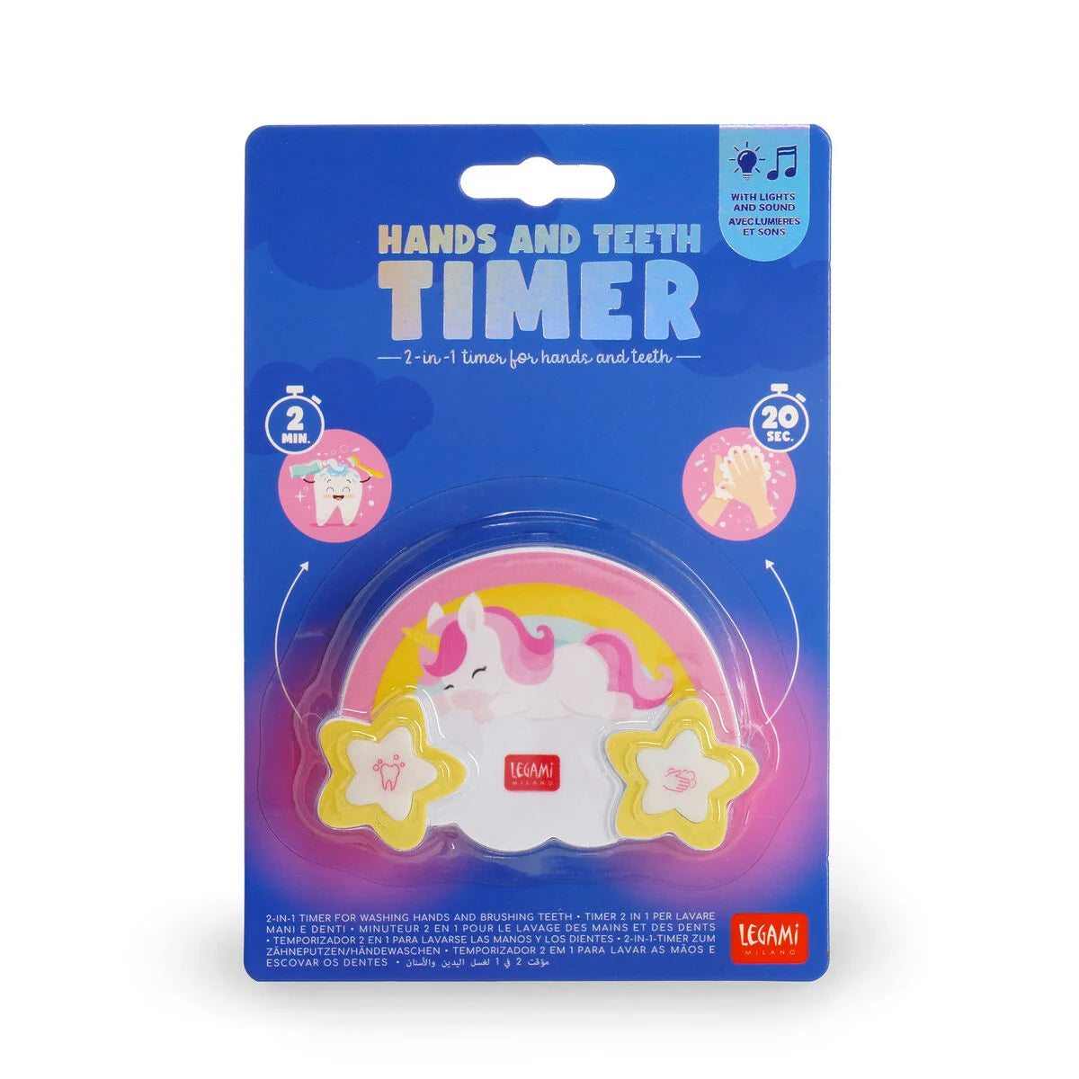 Minuteur 2 en 1 pour le Lavage des Mains et des Dents - Licorne