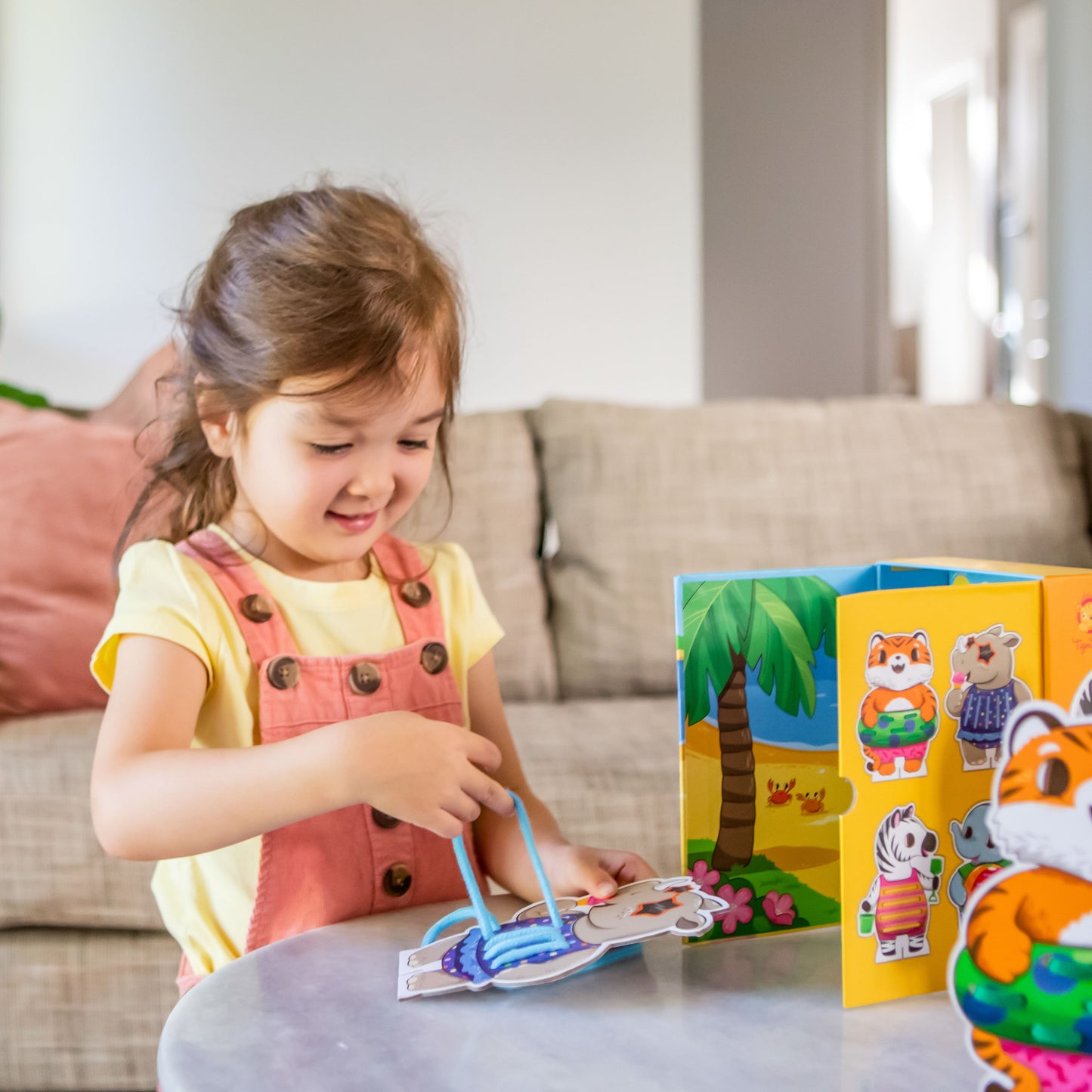 Cartes à lacer - Fete sur la plage