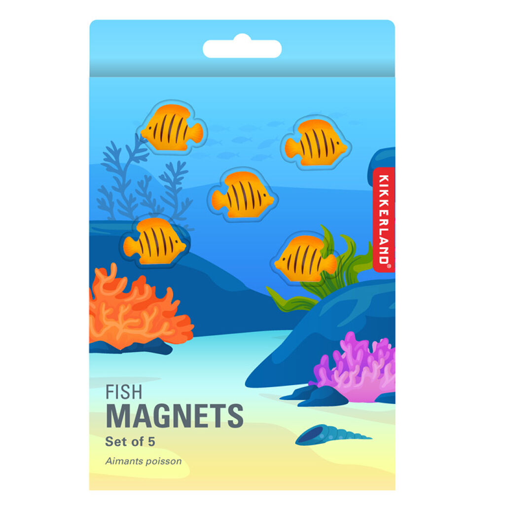 Set de 5 magnets poissons
