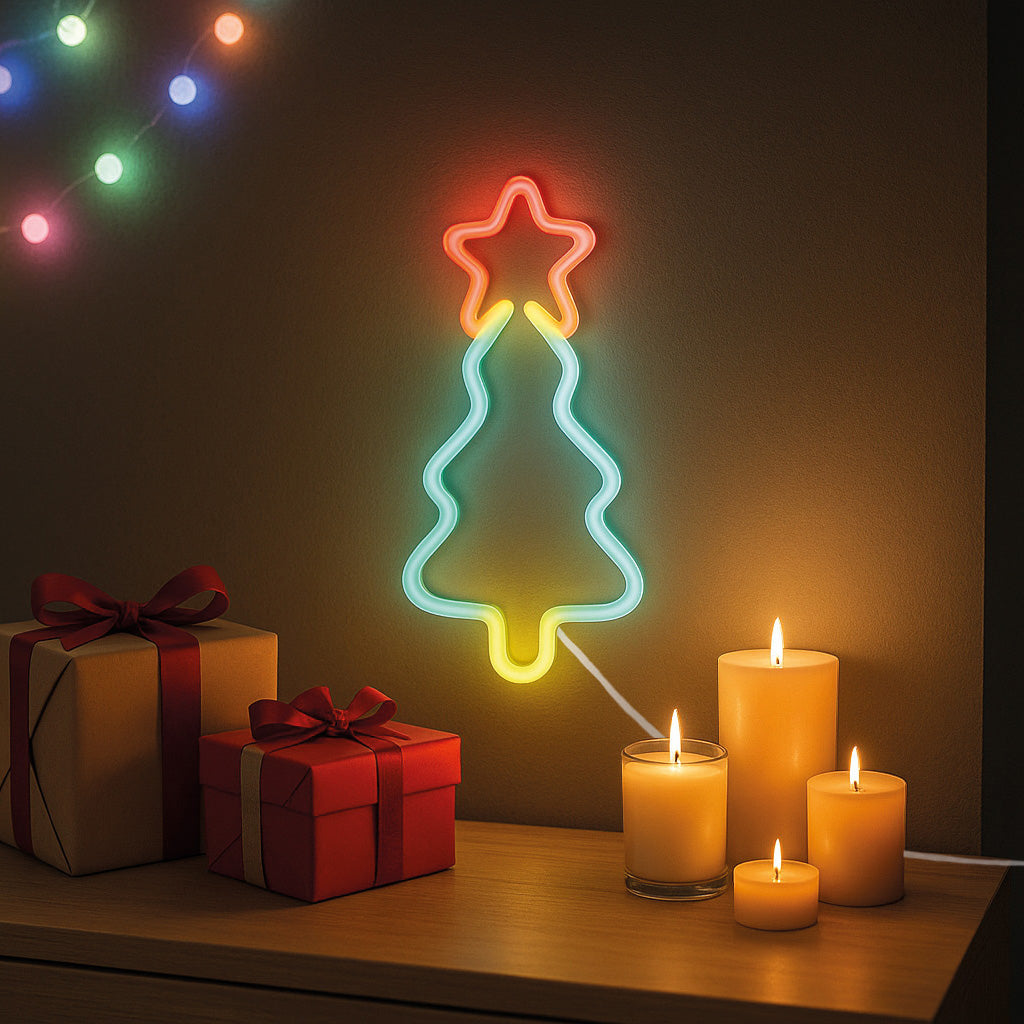 Lampe LED à Effet Néon - Xmas Tree