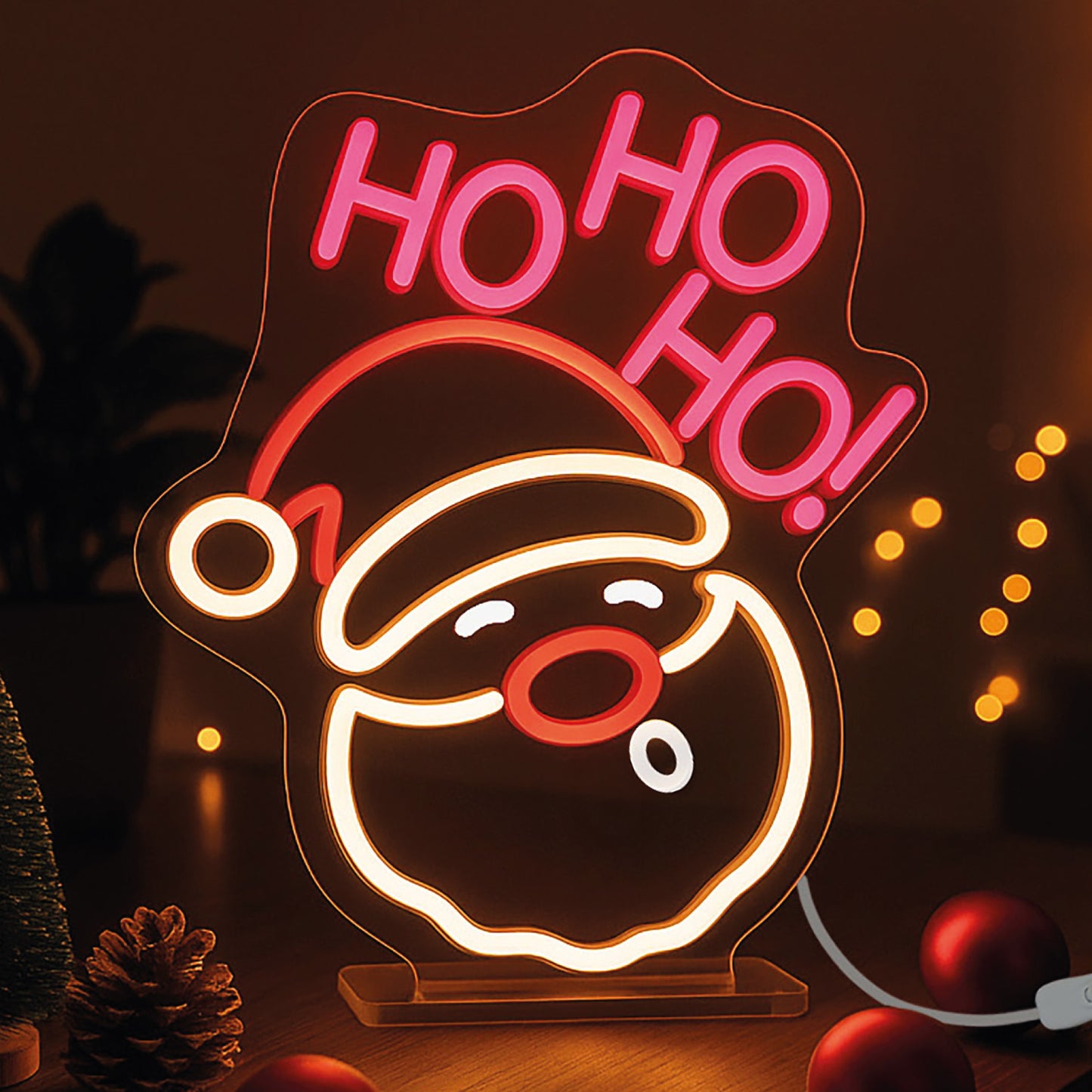 Lampe LED à Effet Néon - Santa Claus