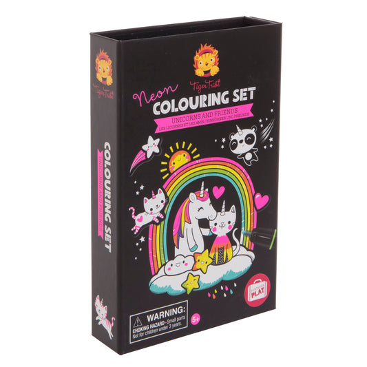 Set de coloriage Neon Licorne et amis