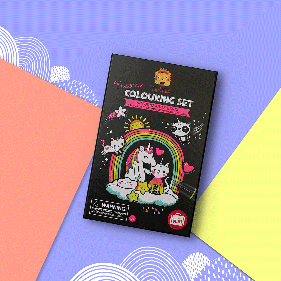 Set de coloriage Neon Licorne et amis