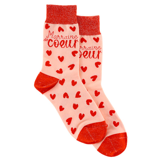 Chaussettes Marraine de coeur