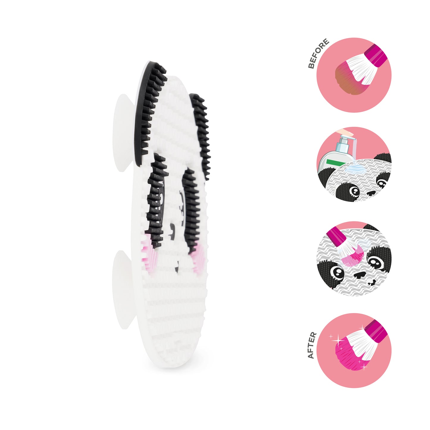 Tapis de Nettoyage pour Pinceaux de Maquillage Panda - Brush it Off!