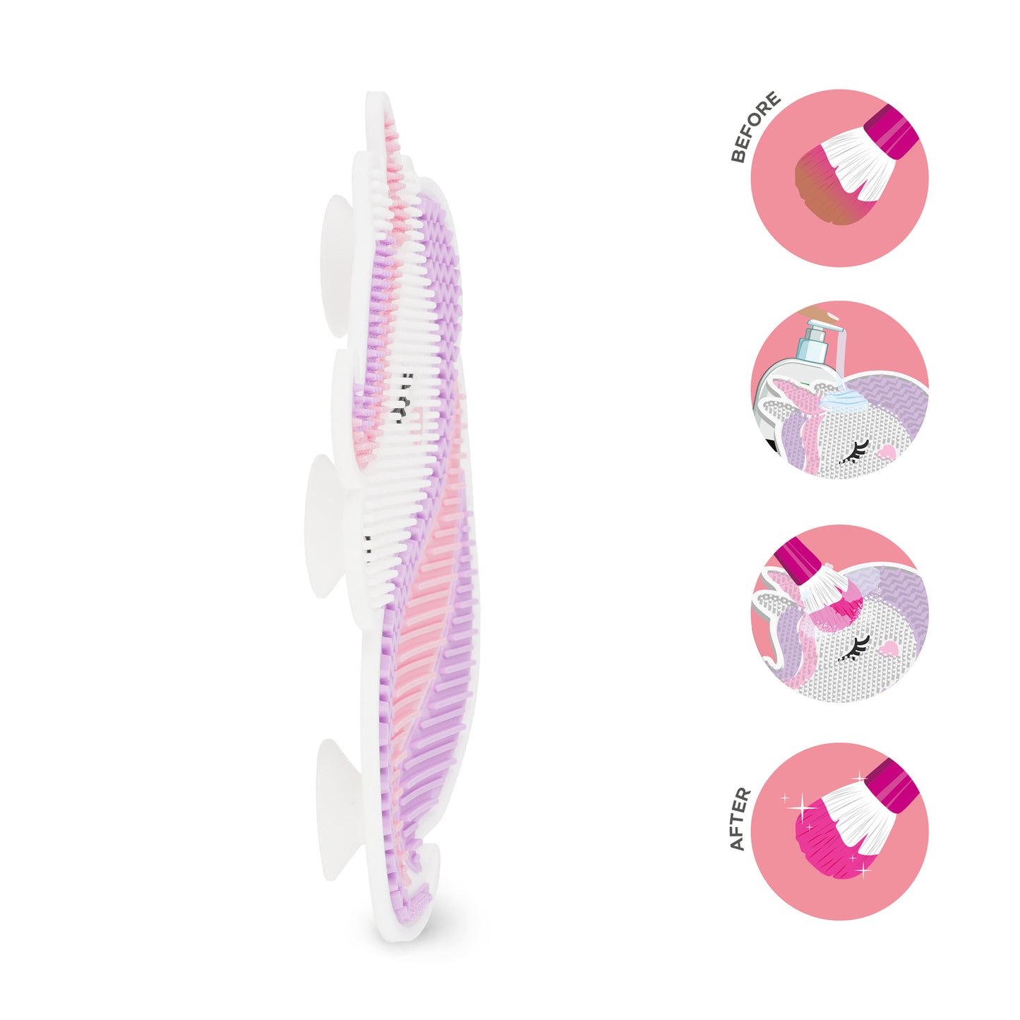 Tapis de Nettoyage pour Pinceaux de Maquillage Licorne - Brush it Off!