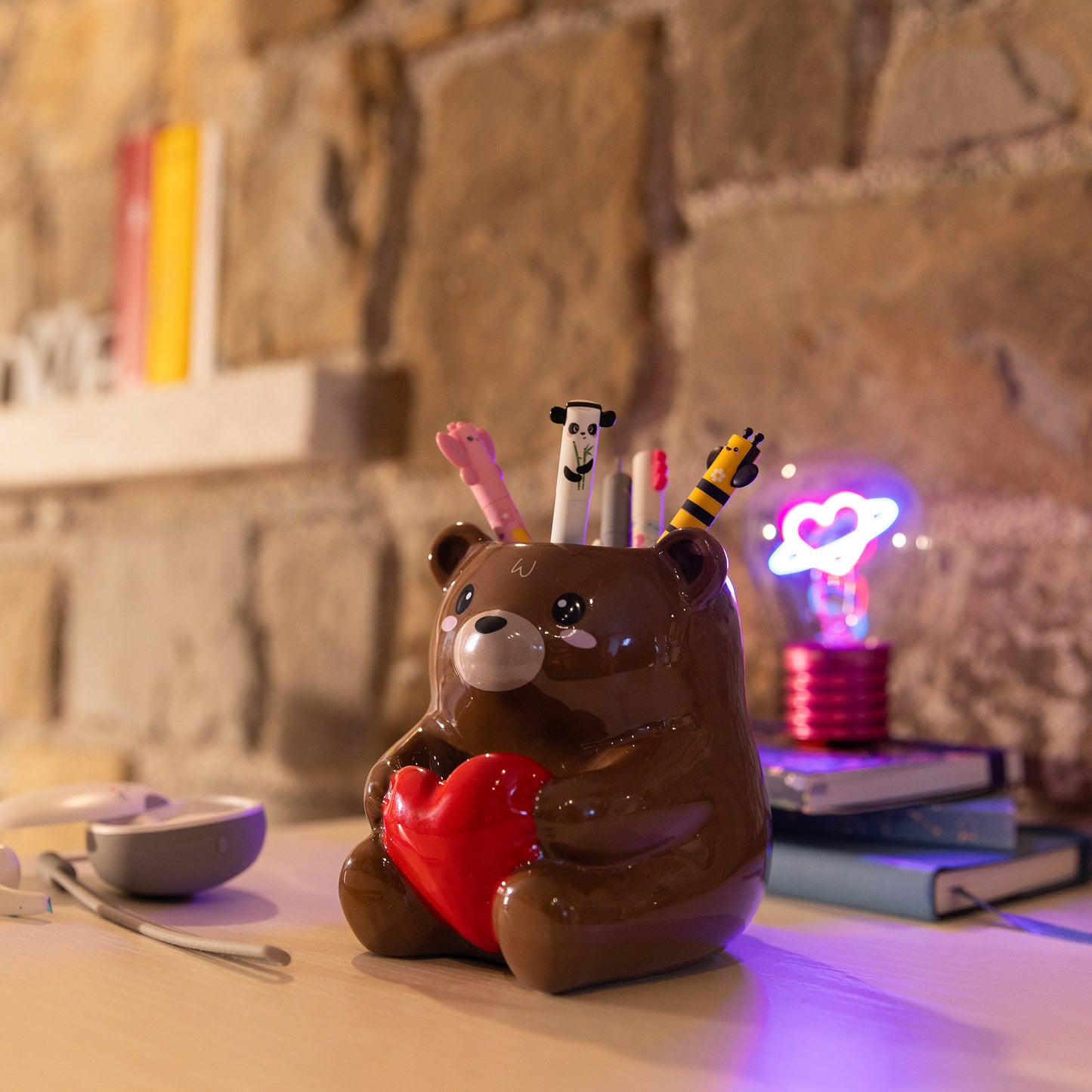 Pot à Crayons en Céramique - Teddy Bear