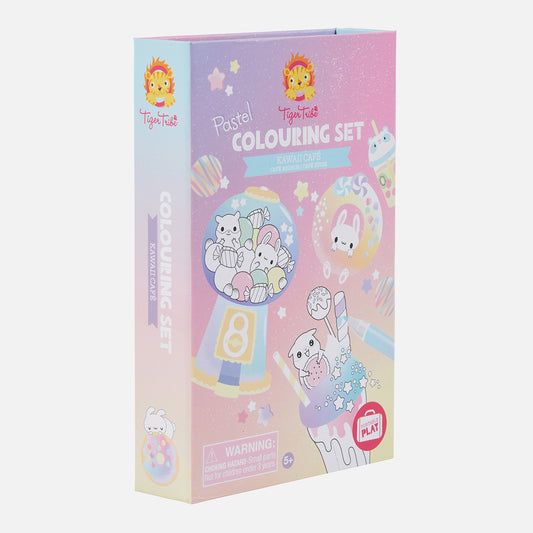 Set de coloriage au pastel - Kawaii café