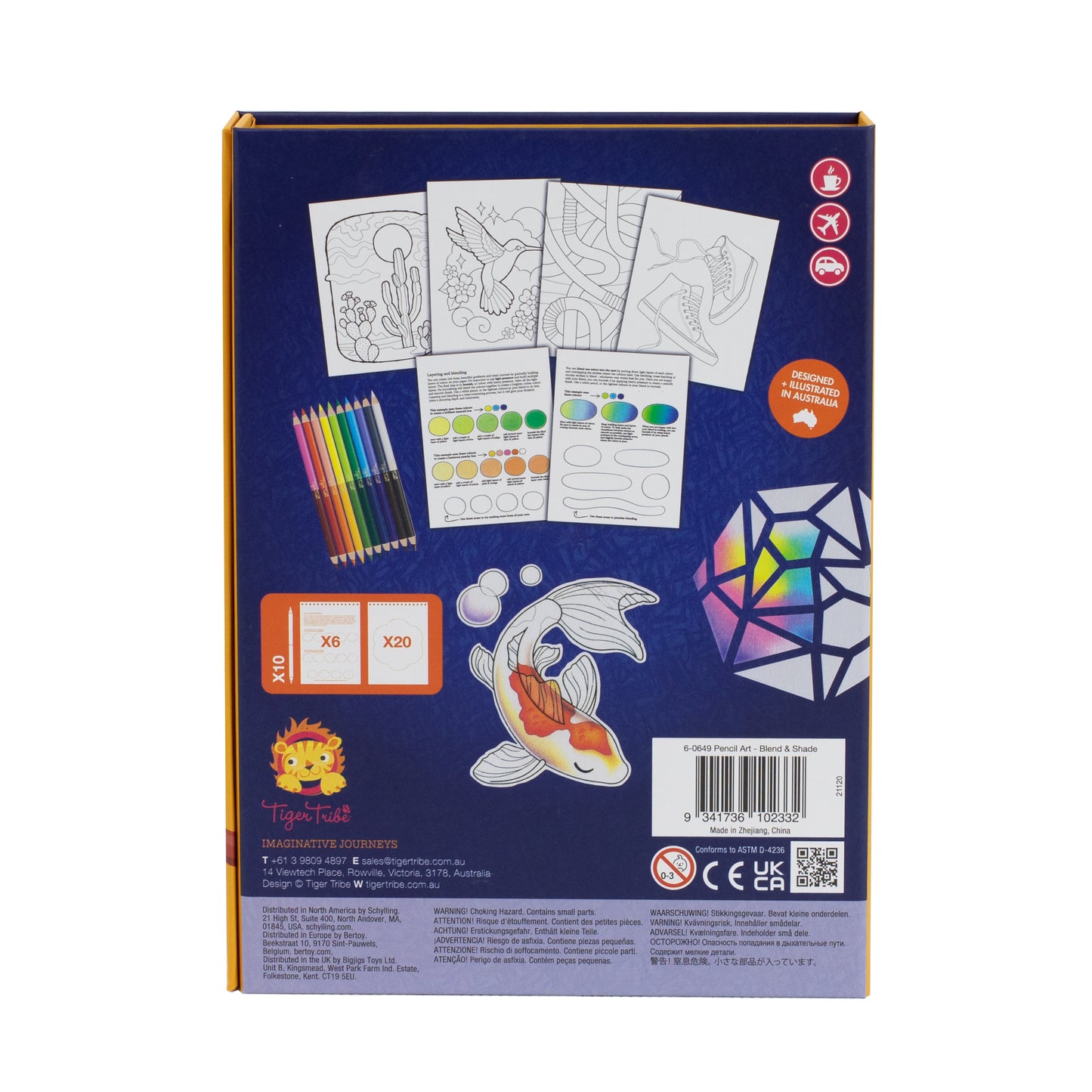 Set coloriage - Pencil Art – mélange et ombres
