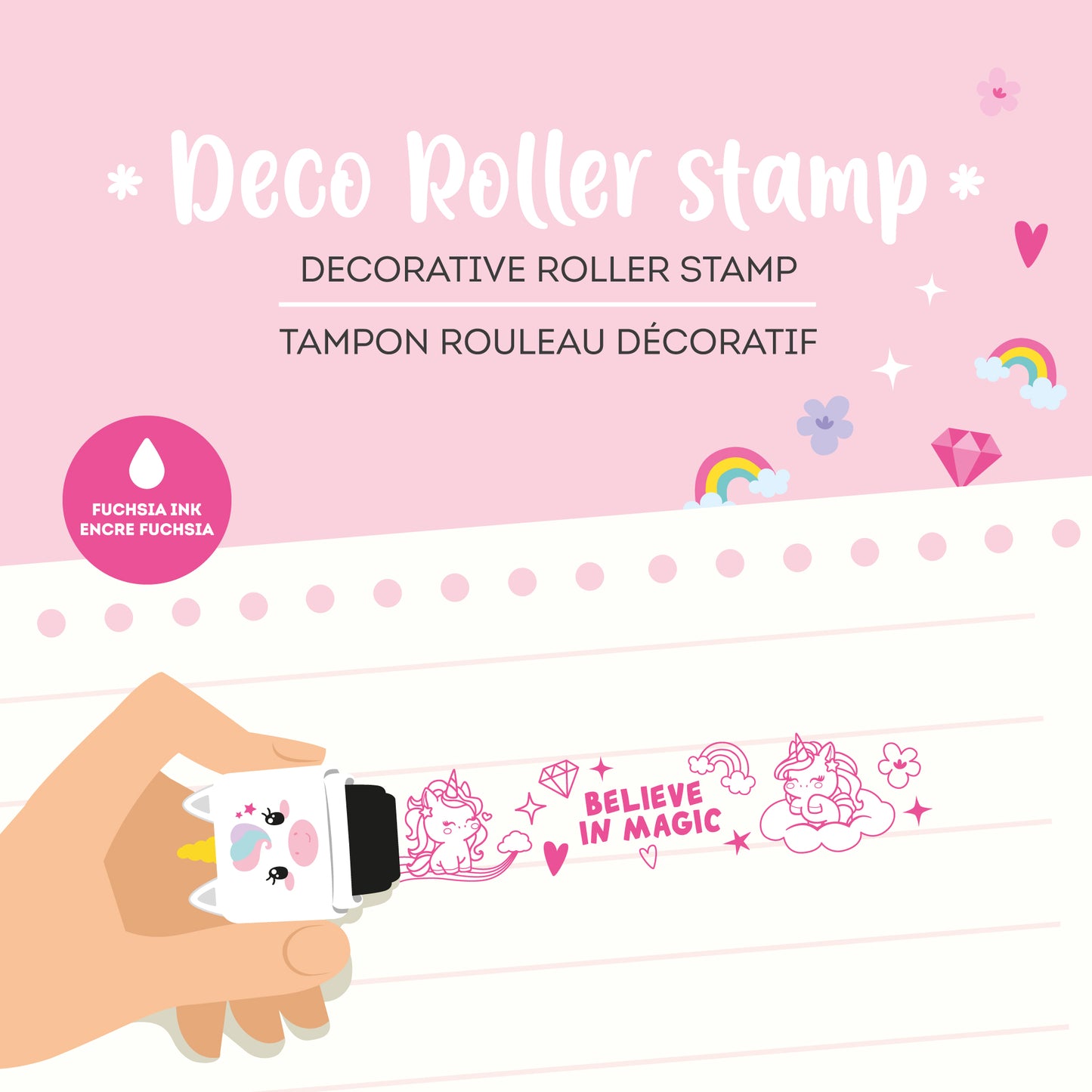 Tampon Rouleau Décoratif Licorne