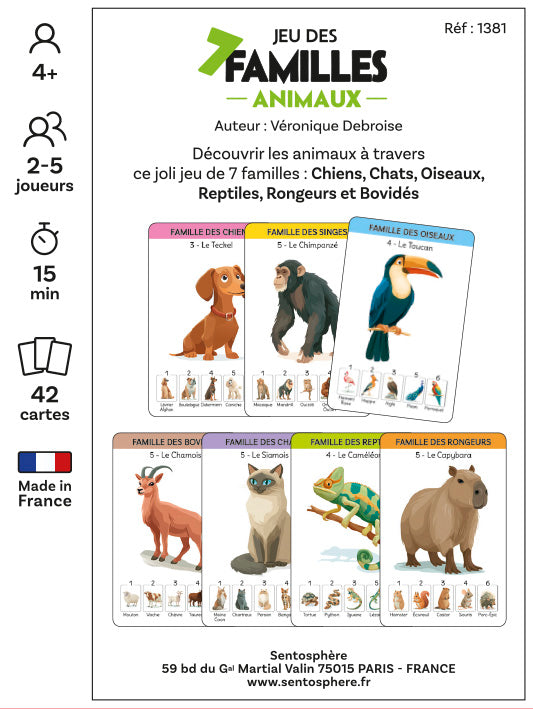 Jeux des 7 familles : animaux