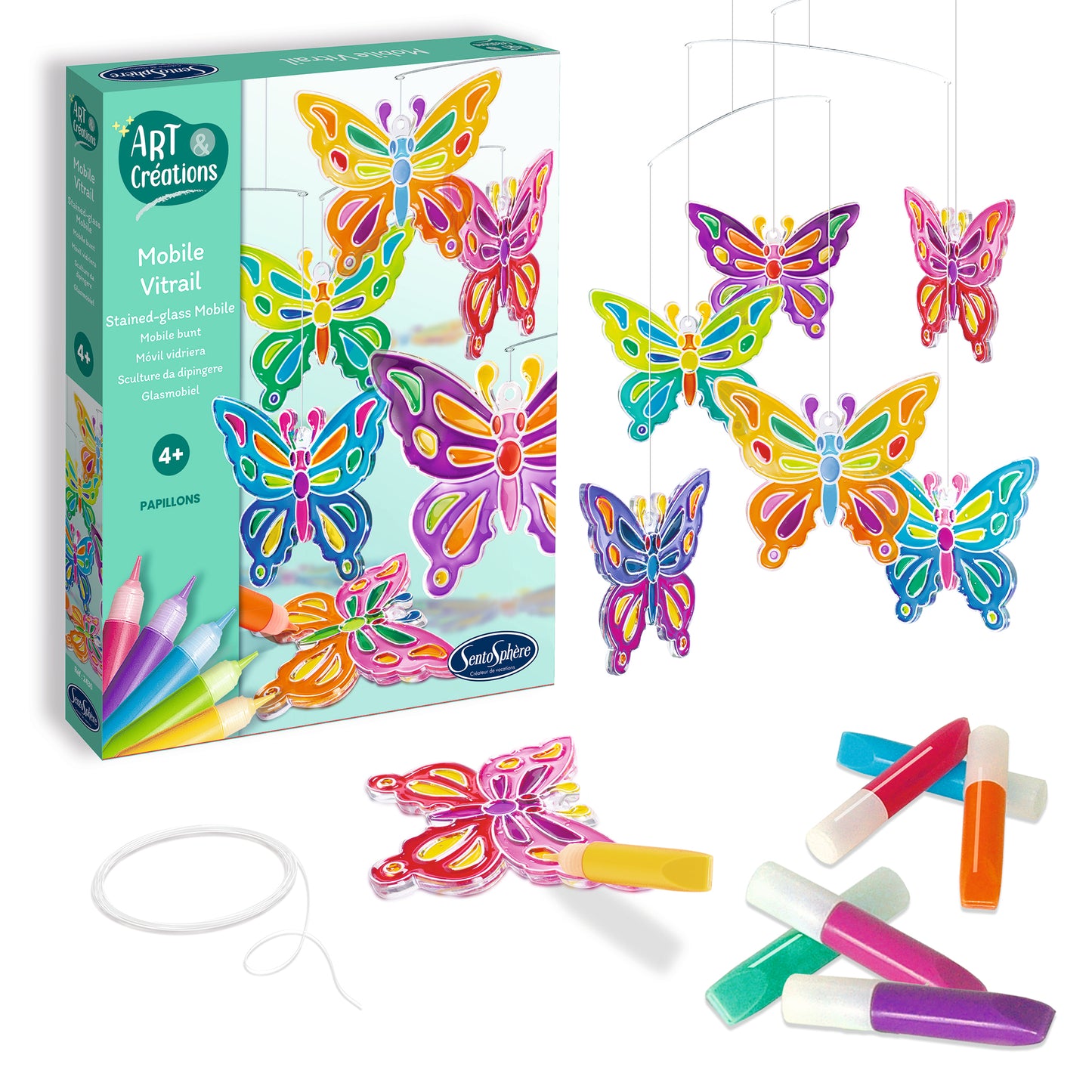 Mobile Vitrail - Papillons
