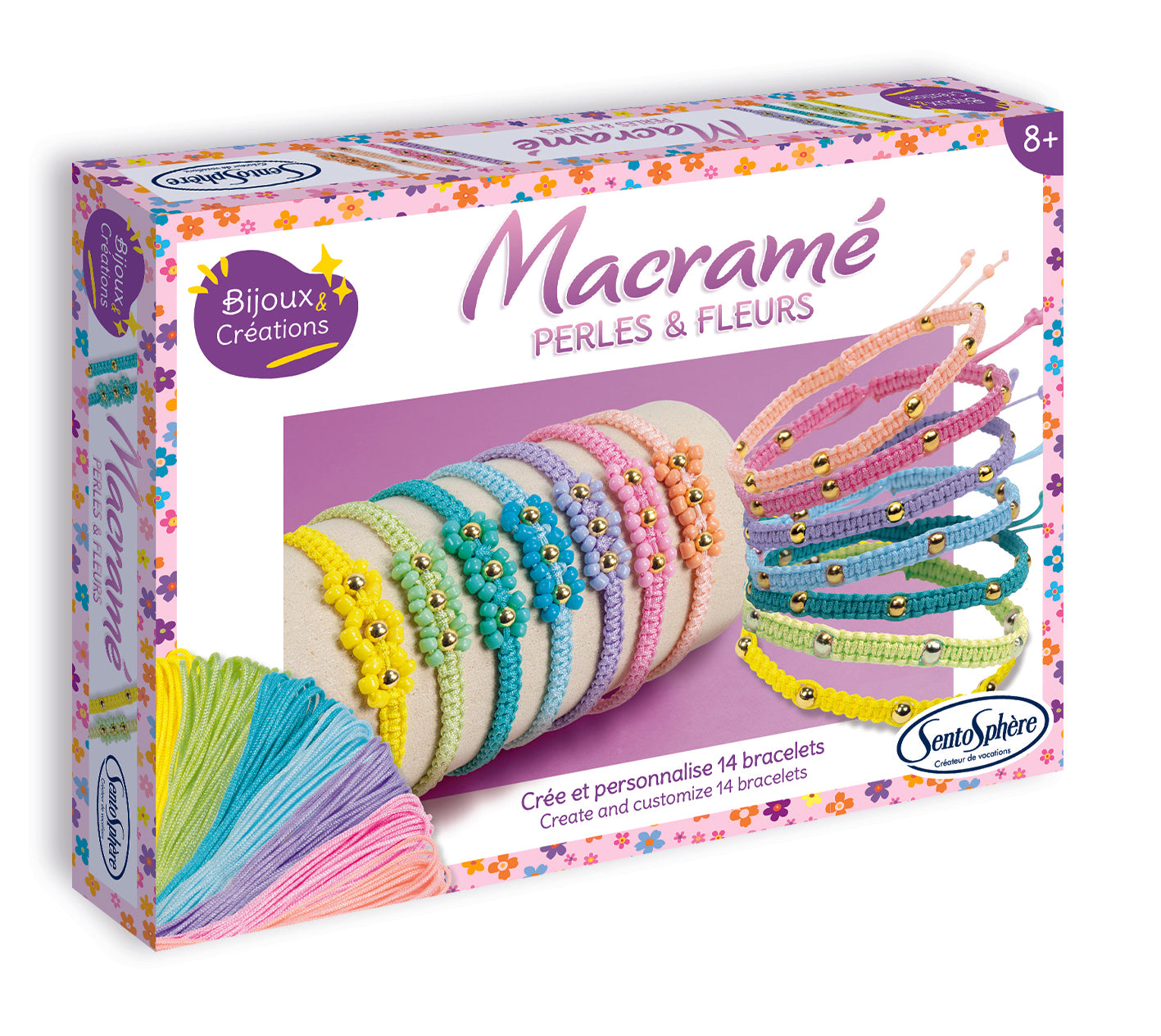 Bracelets Macramé - Perles et Fleurs