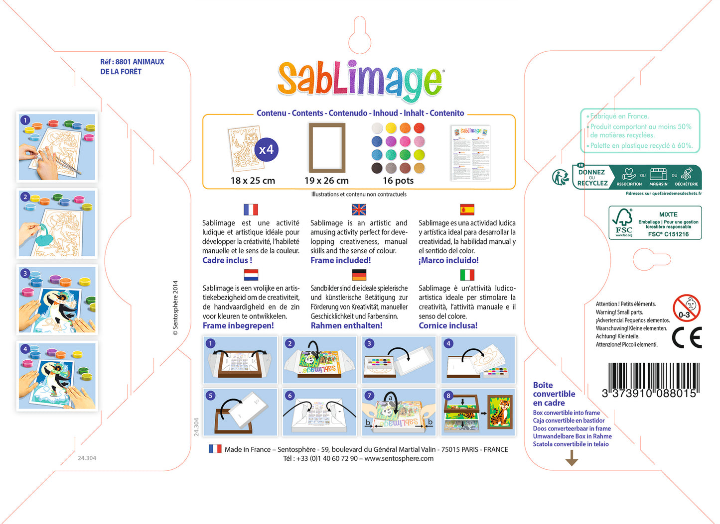Sablimage Concept'Box Animaux de la Forêt