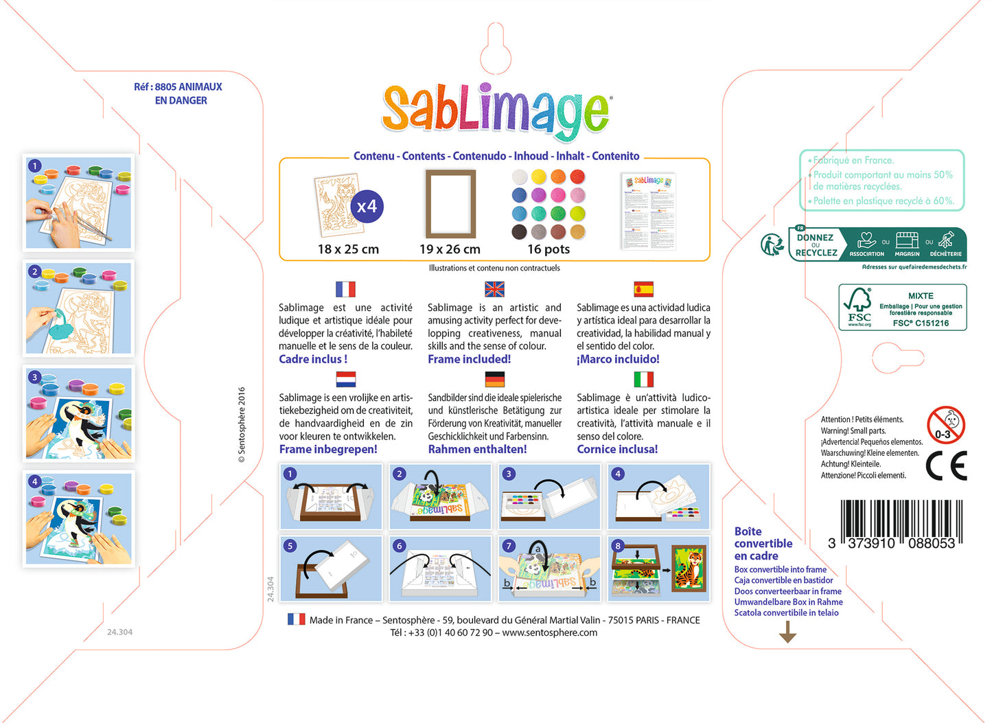 Sablimage Concept'Box Animaux en Danger