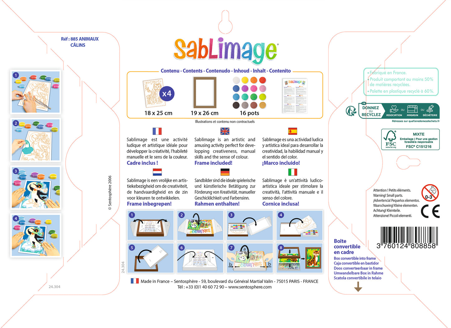 Sablimage Concept'Box Animaux Câlins