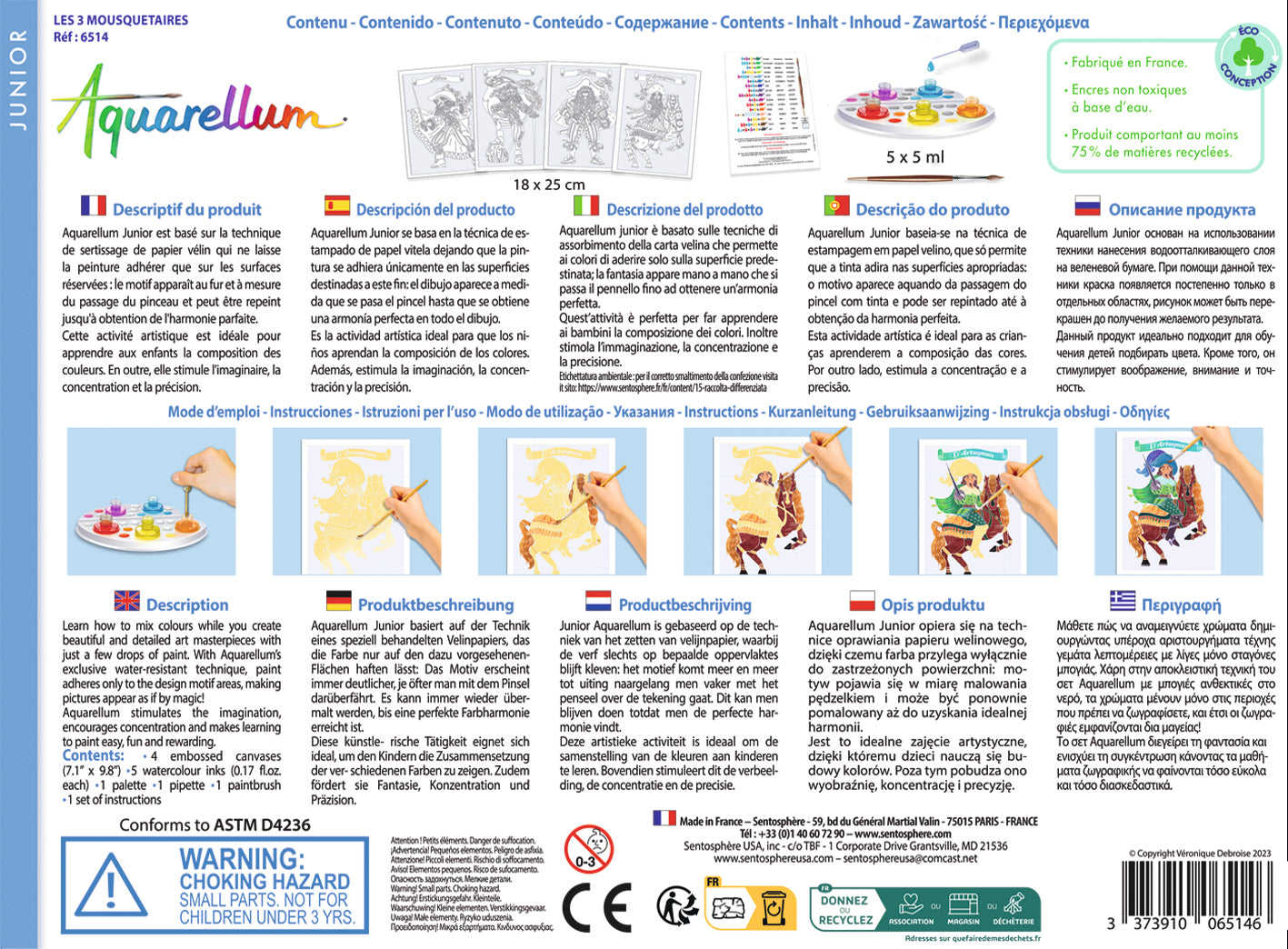 Aquarellum Junior Les 3 Mousquetaires